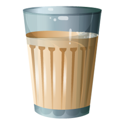 { Cutting Chai } a half filled tea glass design graphic icon design pank.in