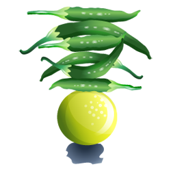 { Nimbu Mirchi } Lemon n Chilly design graphic icon design pank.in