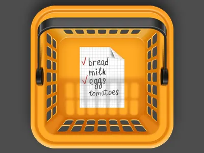 400x300 basket icon ios ipad iphone yellow
