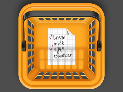 400x300 basket icon ios ipad iphone yellow