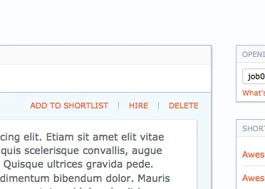 Organizing your applicants interface sort
