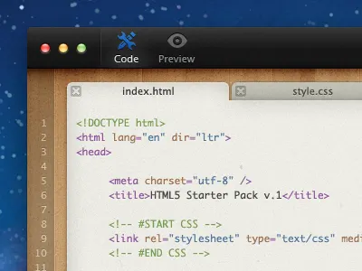 Coding App Mockup coding app dark mac os x ui wood