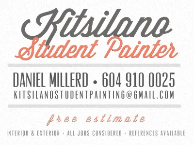 My friend, Dan the painter! 300ppi painter photoshop print reduced type typography