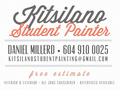 My friend, Dan the painter! 300ppi painter photoshop print reduced type typography