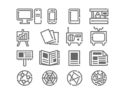 Circuitry Icons : V2 billboard chart circuitry computer electronics glyphs google google business graph icon icons illustration internet magazine media michael spitz michaelspitz monoweight motion graphics newspaper phone poster radio tablet technology trade show tv web
