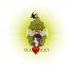 Suaviloquy Graphic bird blog logo vintage tattoo
