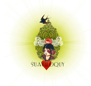 Suaviloquy Graphic bird blog logo vintage tattoo