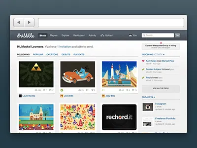 Simple Browser Chrome PSD browser clean free psd ui