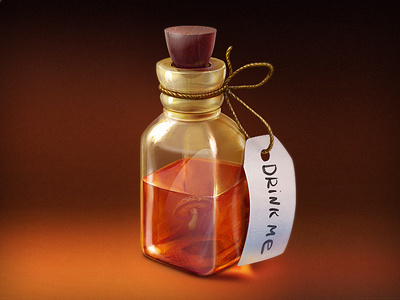 Drink Me artua bottle game art game design glass icon illustration potion vial