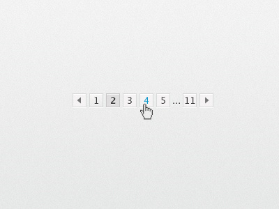 Pagination active boxes grey hand pagination rollover shadow