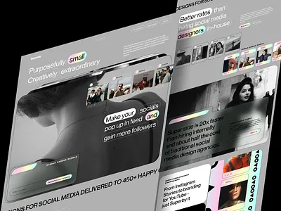 Ui design of landing page for social platform branding design figma graphic design hero design landing page logo typography ui ui deisgn ux web web ui webdesign website website design