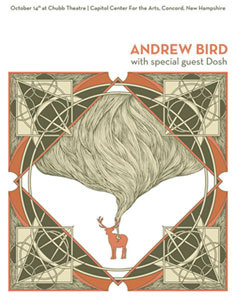 Ab1 R4dr andrew bird dosh gig poster