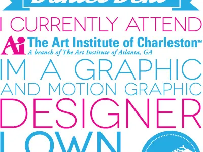 About Me classic graphic typography vintage