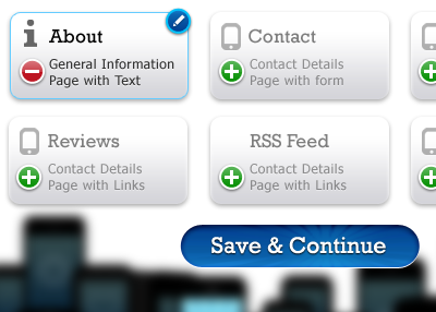 mobile app builder - add pages screen app mobile