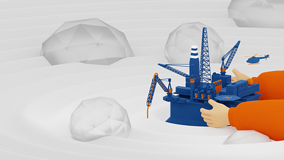 Draft for Gazprom Neft (Platform) 3d blender cartooned gazprom gazpromneft oil platform
