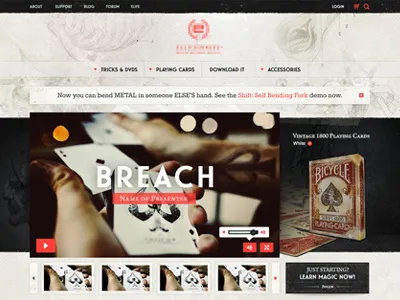 Full of Secrets clean layout page paper website worn