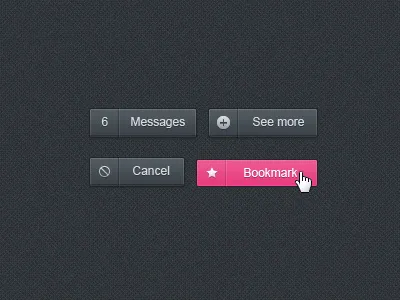 Minimalist Dark Psd Web UI Set (Freebie) ui set web buttons web ui