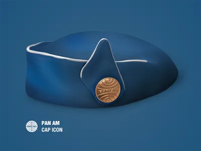 Pan Am Cap airline cap hat icon pan am retro stewardess tv series vintage