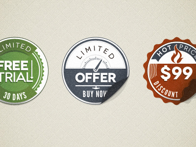 Psd Modern Vintage Stickers Badges (Freebie) vintage badge vintage sticker