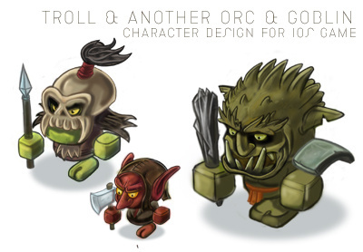 Goblin Family character design game illustration ios