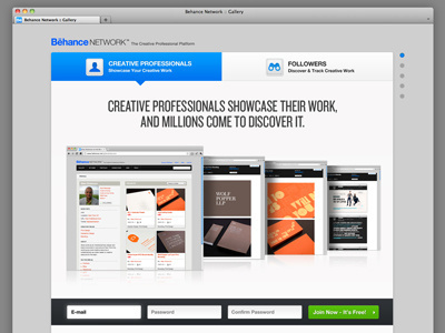 New Behance Tour Page blue design dropdown navigation toggle ui ux web design white