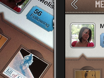 Wine Snob Profile Page app apple application ios iphone leather mencsh mobile mobile design profile retina social texture wine