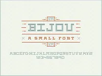 Bijou Font font illustrator small square texture type typography vector