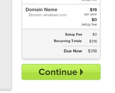 Continue Checkout button checkout continue green grey proxima nova