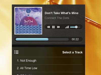 Audio Player audio player textured user interface