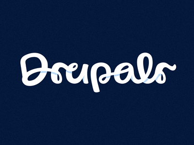 Drupalr branding custom type drupal hand lettering identity lettering logo logotype michael spitz michaelspitz shaded type typography wordmark