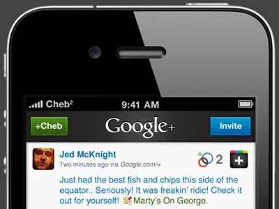 Google+ iPhone Client app client google interface iphone plus ui ux