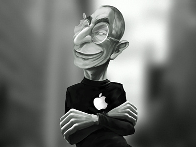Stay Hungry Stay Foolish icon illustration steve