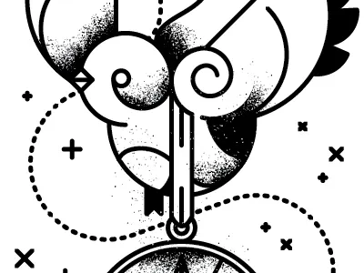 May you never lose your way. black compass grit illustration sparrow vector brushes white
