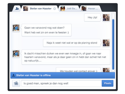 Chat window chat social network