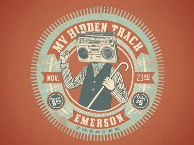 My Hidden Track - Reunion Gig Poster - First Draft