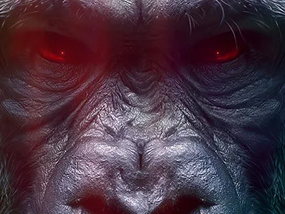 Gorilla fury gorilla jungle manipulation monkey photo photoshop savage wild