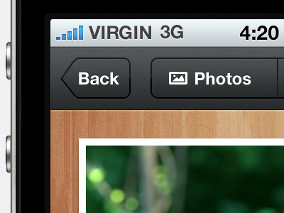App Retina black interface iphone app mobile ui wood