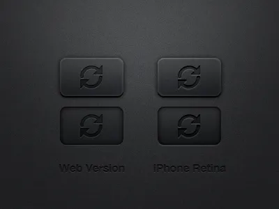 Freebie Dark Button Template arrow button dark download file free freebie glow grey icon iconsweet ios iphone noise photoshop psd reload retina ui