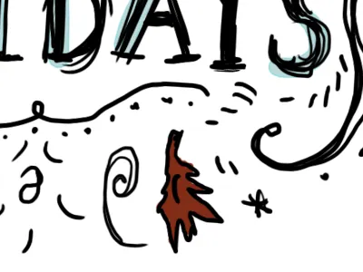 Holidays christmas fall illustration type typography