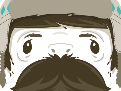 The bearded mountain man. backpack beard brown hat illustration mountain man rough sketch