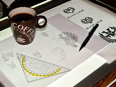 It's Coffee Time.. Logo Designer coffee break geometric heraldic icon designer iconographer iconography identity designer illustration logo logo designer logo designing symbol designer tribal typography
