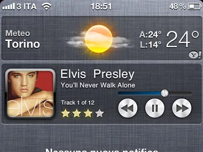 iTunes Widget iOs5 button ios5 iphone ui widget