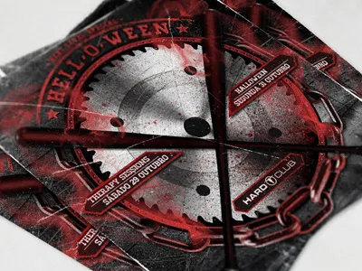 Halloween Flyer Design ayse design designz flyer grunge halloween portugal pro sessions texture therapy