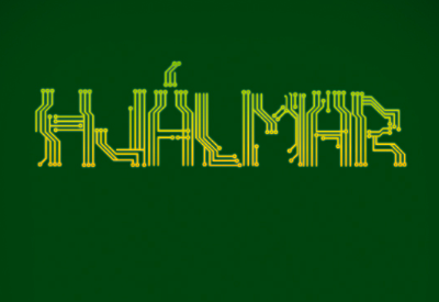 Disco Circuits band glow logo music type