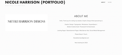 portfolio www.nicolebharrison.com design freelance graphic design portfolio print social typography web