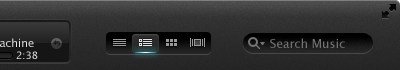 iTunes itunes search segmented control