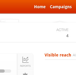 Admin UI gray orange shadow white