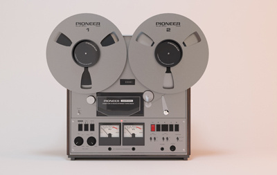 Pioneer Open Reel (WIP) 3d music open reel render vintage