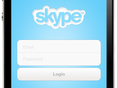 How Skype for iPhone should look! app apple blue bright buttons design holger hyperisland interface ios iphone mobile skype ui user experience user interface ux