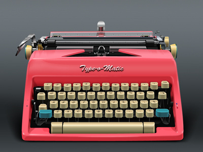 Retro Typewriter icon pink retro retro typewriter typewriter
